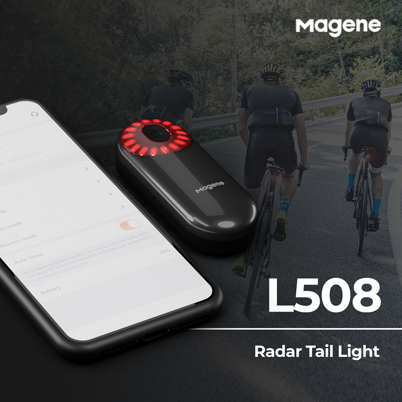 Magene L508 biciklističko svjetlo — radar zadnje svjetlo s senzorom kočnice za cestovna i planinska bicikla za noćnu vožnju