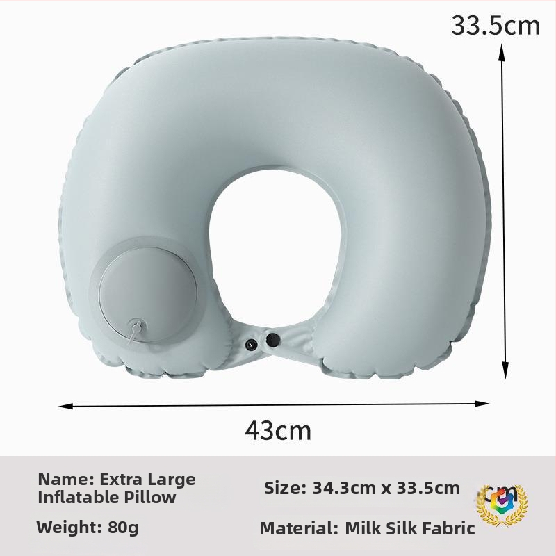 U-tvarovaná nafukovacia vankúš s Milk Silk jadrom, vzduchové plnenie, moderný minimalistický štýl, pre dospelých