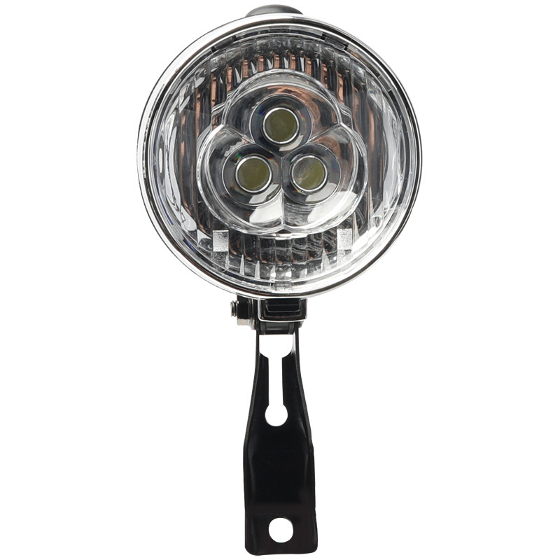 Prednja svjetiljka za bicikl s 3 LED, retro stil, metalni nosač za fixie bicikl