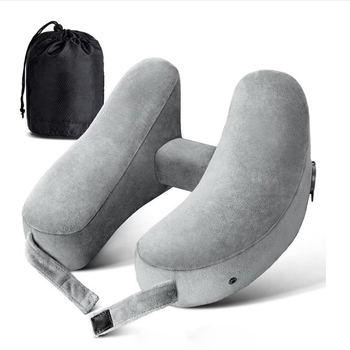 Napuhivački jastučić za vrat s kapuljačom, U-oblik za putovanja – Crystal Fleece s PVC, debljina 2.5, model HXZ-01