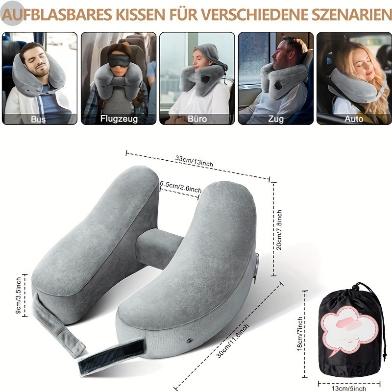 Napuhivački jastučić za vrat s kapuljačom, U-oblik za putovanja – Crystal Fleece s PVC, debljina 2.5, model HXZ-01