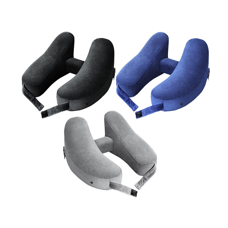Napuhivački jastučić za vrat s kapuljačom, U-oblik za putovanja – Crystal Fleece s PVC, debljina 2.5, model HXZ-01