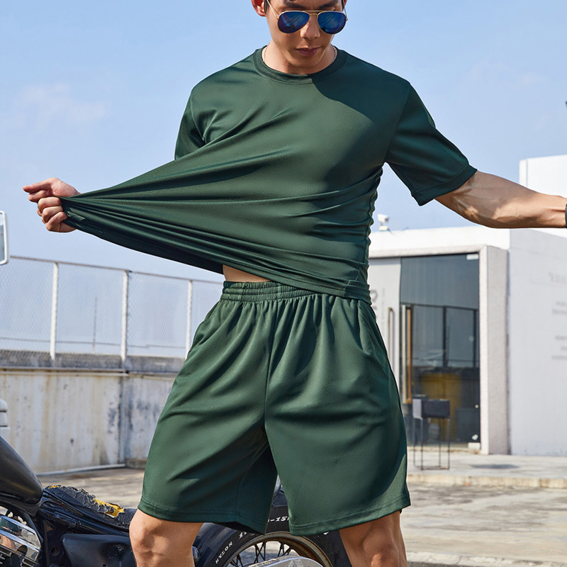 Brzi sušeći trening set – tkanina od mješavine pamuka, unisex, ljeto, za trčanje