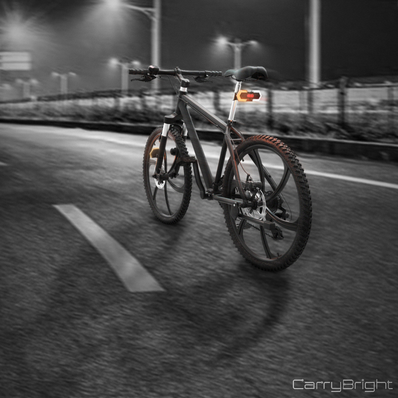 Lumina din spate pentru biciclete și vehicule electrice — control wireless, patru LED, baterie 600mAh, greutate 300 g, încărcabilă