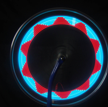 Lumini pentru spițe de bicicletă Colorful Knight wheelight, 14 LED, 30 moduri, fir de oțel, model D105