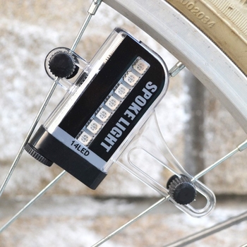 Lumini pentru spițe de bicicletă Colorful Knight wheelight, 14 LED, 30 moduri, fir de oțel, model D105