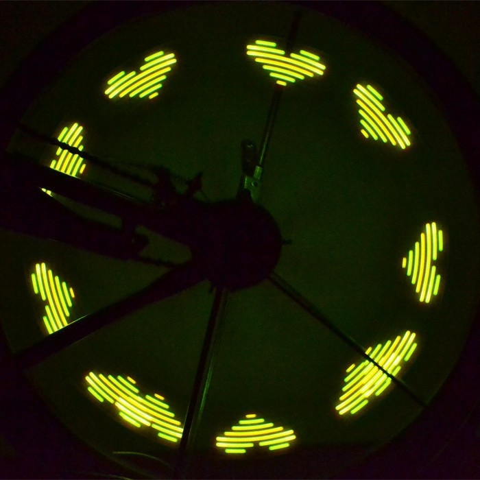 Lumini pentru spițe de bicicletă Colorful Knight wheelight, 14 LED, 30 moduri, fir de oțel, model D105