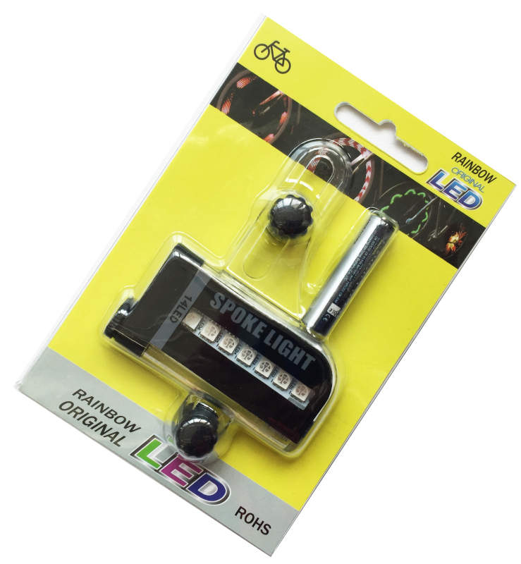 Lumini pentru spițe de bicicletă Colorful Knight wheelight, 14 LED, 30 moduri, fir de oțel, model D105