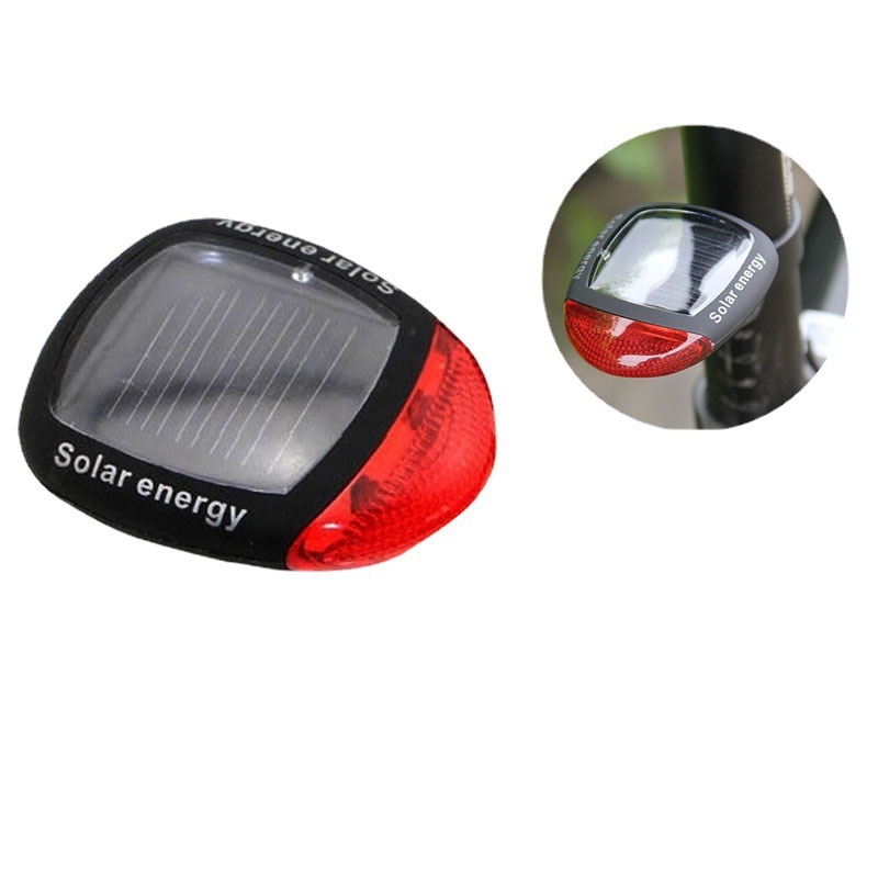 Solarna stražnja svjetiljka za bicikl, 2 LED, upozoravajuće svjetlo za noćnu vožnju