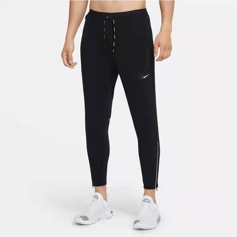 Pantaloni de alergare unisex, uscați rapid, respirabili, cu fermoar, pentru vară