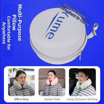 Hengmao μαξιλάρι λαιμού ταξιδιού σε σχήμα U από memory foam, για αεροπλάνο, με Velvet Silver Fox ύφασμα και αργή ανάκαμψη