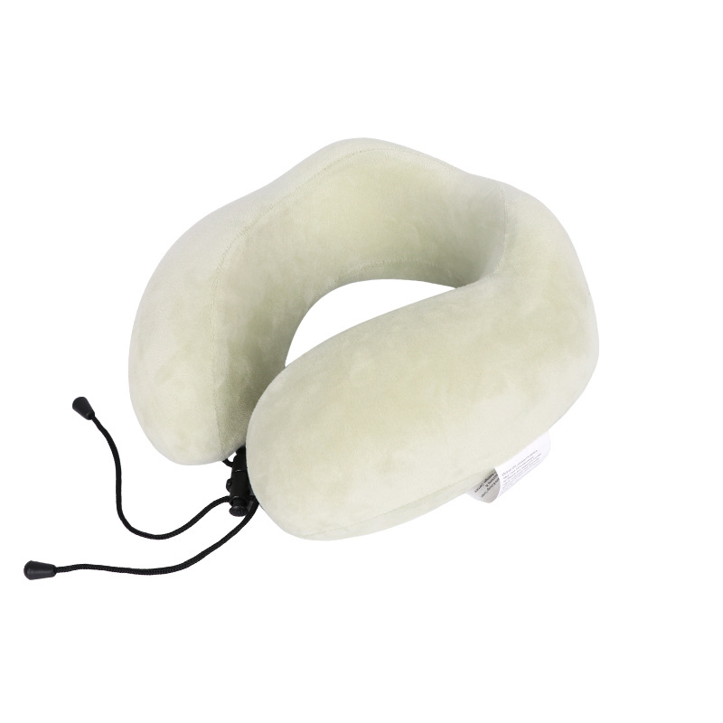 Μάξιλαράκι λαιμού U-σχήματος για ταξίδια από μνήμης αφρό, αεροπλάνο; ύφασμα Silver Fox Velvet; μοντέρνα απλότητα; κατάλληλο για παιδιά, ενήλικες και ηλικιωμένους