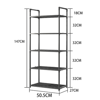 Prijenosni plastični višenamjenski regał za pohranu za kuhinju i mikrovalnu, višeslojni, premještiv, otporan na vlagu
