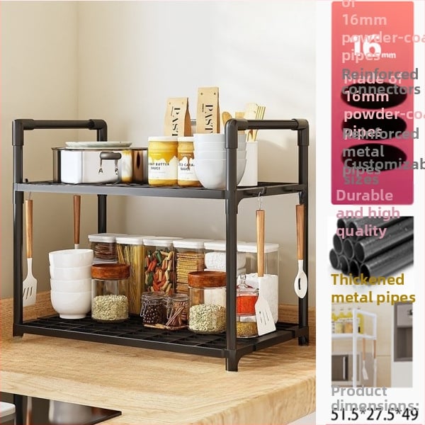 Prijenosni plastični višenamjenski regał za pohranu za kuhinju i mikrovalnu, višeslojni, premještiv, otporan na vlagu