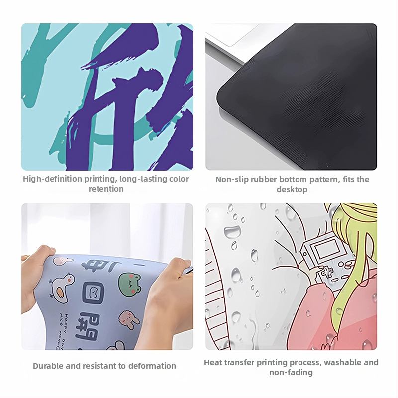 Covoraș mare pentru mouse Sha she 1-20, cauciuc natural, suprafață anti-derapantă, imprimare prin transfer termic, personalizare OEM