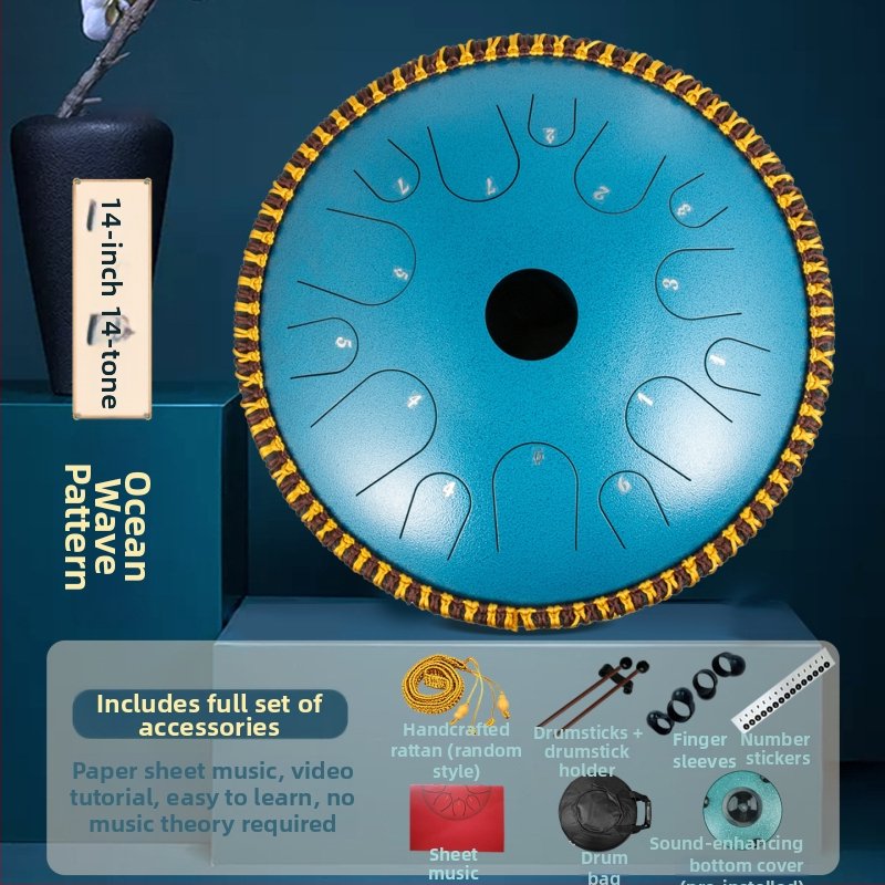 Lotus Ethereal čelični jeznični bubanj – 13 tonova i 14 tonova, za početnike, profesionalna kvaliteta, ručni bubanj