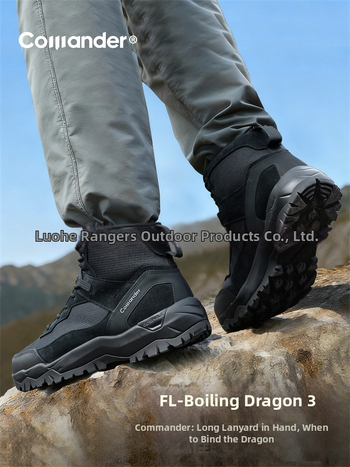 Félmagas taktikai csizmák Uniszex vízálló anti-penetrációs kopásálló bőr és szövet