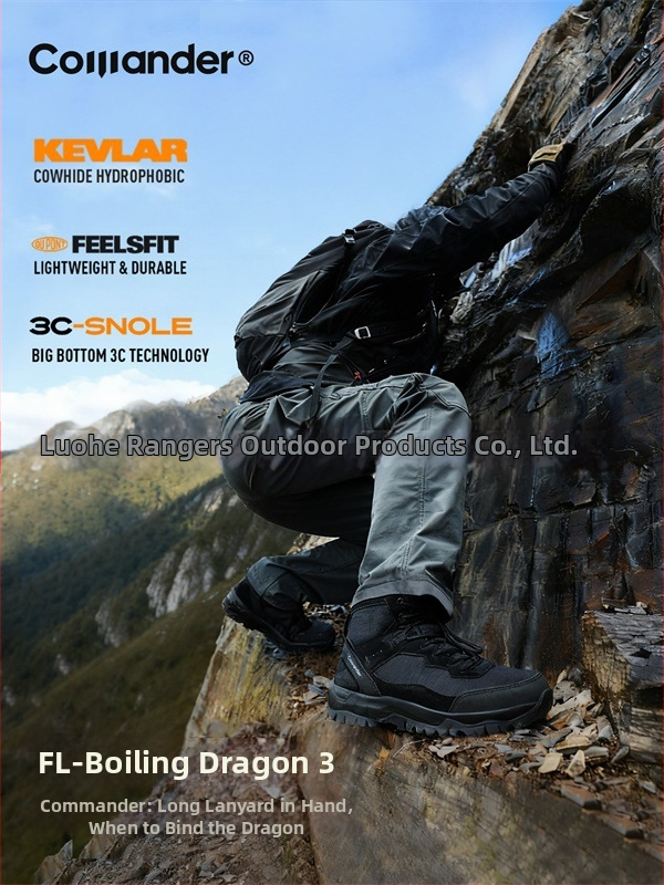 Félmagas taktikai csizmák Uniszex vízálló anti-penetrációs kopásálló bőr és szövet