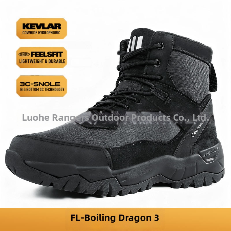 Félmagas taktikai csizmák Uniszex vízálló anti-penetrációs kopásálló bőr és szövet