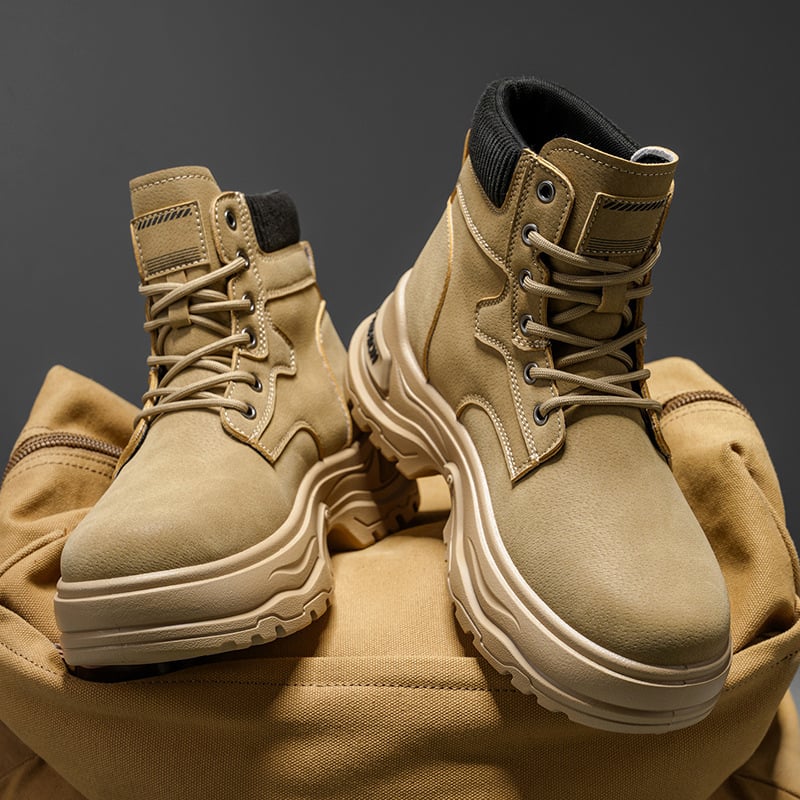 Muške Martin čizme — zimske, visoke, debeli gumeni potplat, PU gornji dio, okrugli vrh, dišuće, obuća s protivkliznom