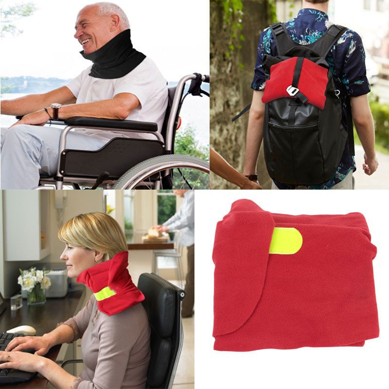 Perne de călătorie cu spumă de memorie, în formă de U, model LXKZ-01, materiale POM + polar fleece, grosime moderată, personalizabilă