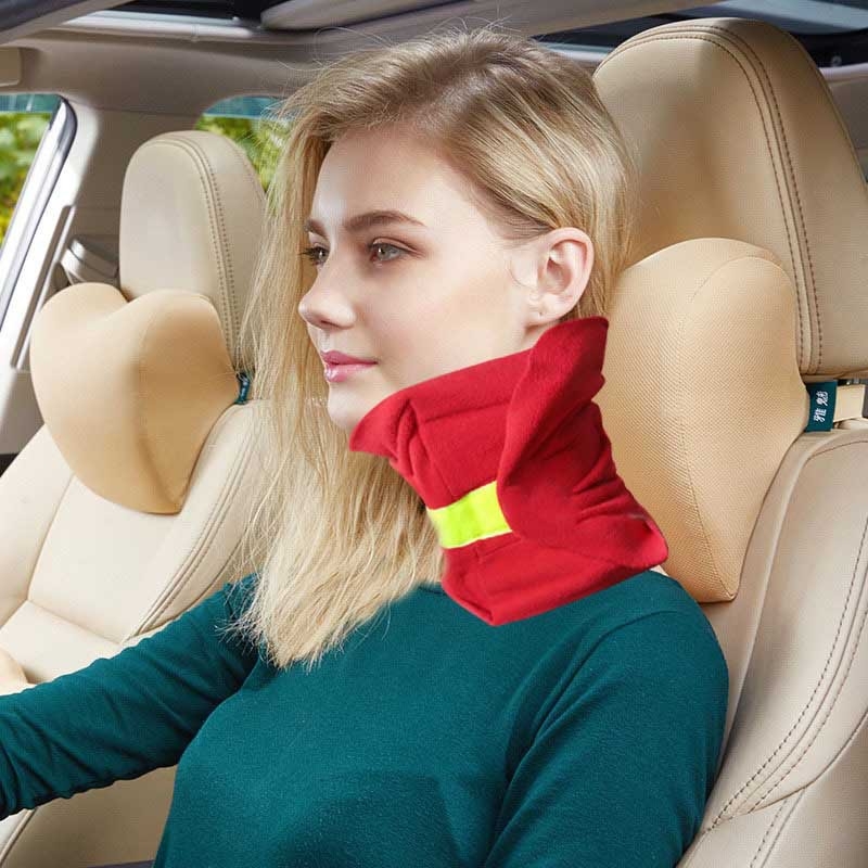 Perne de călătorie cu spumă de memorie, în formă de U, model LXKZ-01, materiale POM + polar fleece, grosime moderată, personalizabilă