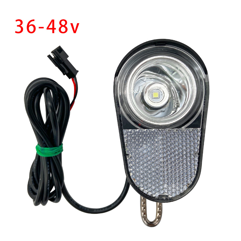 Far frontal LED pentru biciclete electrice, impermeabil, semnalizare de siguranță, compatibil 36V/48V