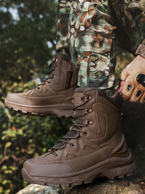 Unisex taktikai bakancs középmagas PU hálóval és vízálló anyaggal, túrázásra és kempingezésre, felnőtteknek