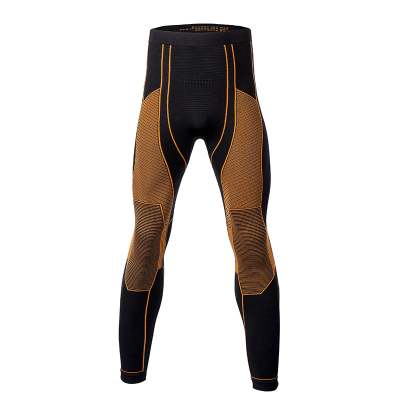 Pantaloni de compresie unisex, uscare rapidă, bază de strat — evacuare a umezelii, amestec de fibre chimice, model dungat