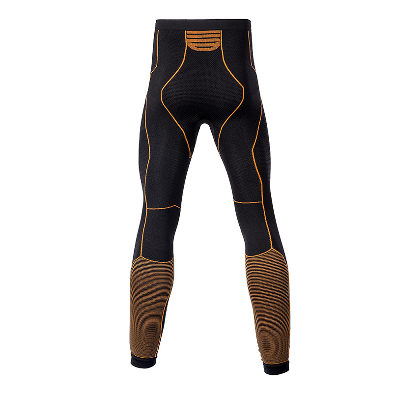 Pantaloni de compresie unisex, uscare rapidă, bază de strat — evacuare a umezelii, amestec de fibre chimice, model dungat