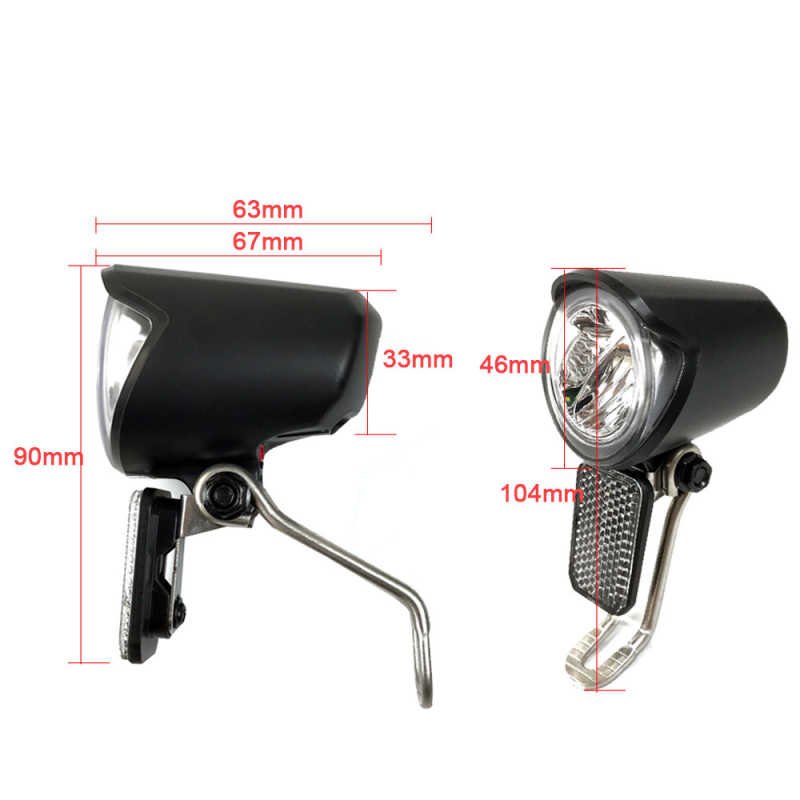 Far frontal LED pentru scuter DH004 — conector impermeabil, montaj cu șuruburi