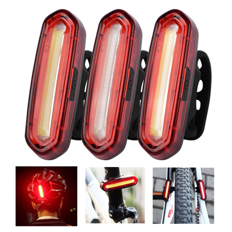 Lumină de spate pentru bicicletă, încărcare USB, LED, pentru bicicletă de munte, plimbări nocturne