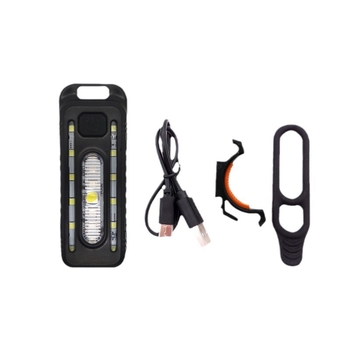 Lumină spate pentru bicicletă – USB-C reîncărcabilă, 400mAh, montaj prin clips, pentru plimbări nocturne și aventuri în aer liber