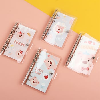 Прозрачен PVC подвързвач за разхлабени листове, страници с решетка, 6 отвора, 45 листа