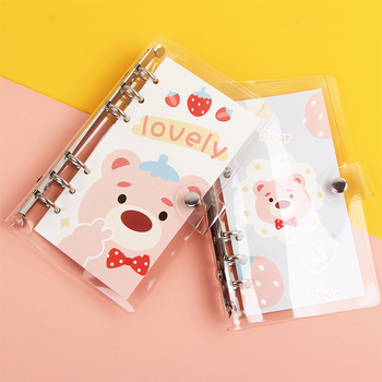 Прозрачен PVC подвързвач за разхлабени листове, страници с решетка, 6 отвора, 45 листа