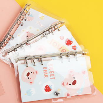 Прозрачен PVC подвързвач за разхлабени листове, страници с решетка, 6 отвора, 45 листа