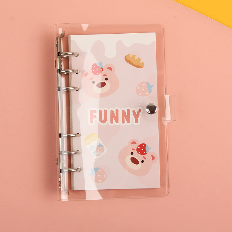 Прозрачен PVC подвързвач за разхлабени листове, страници с решетка, 6 отвора, 45 листа