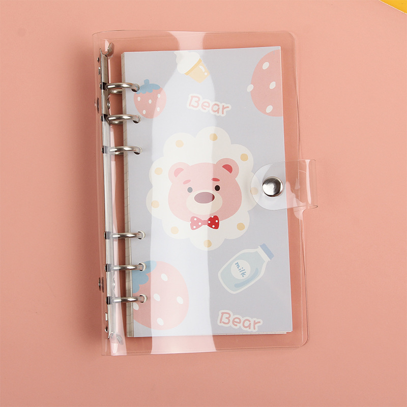 Прозрачен PVC подвързвач за разхлабени листове, страници с решетка, 6 отвора, 45 листа