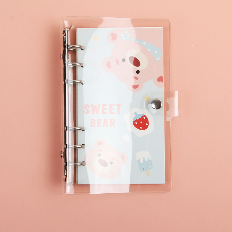 Прозрачен PVC подвързвач за разхлабени листове, страници с решетка, 6 отвора, 45 листа