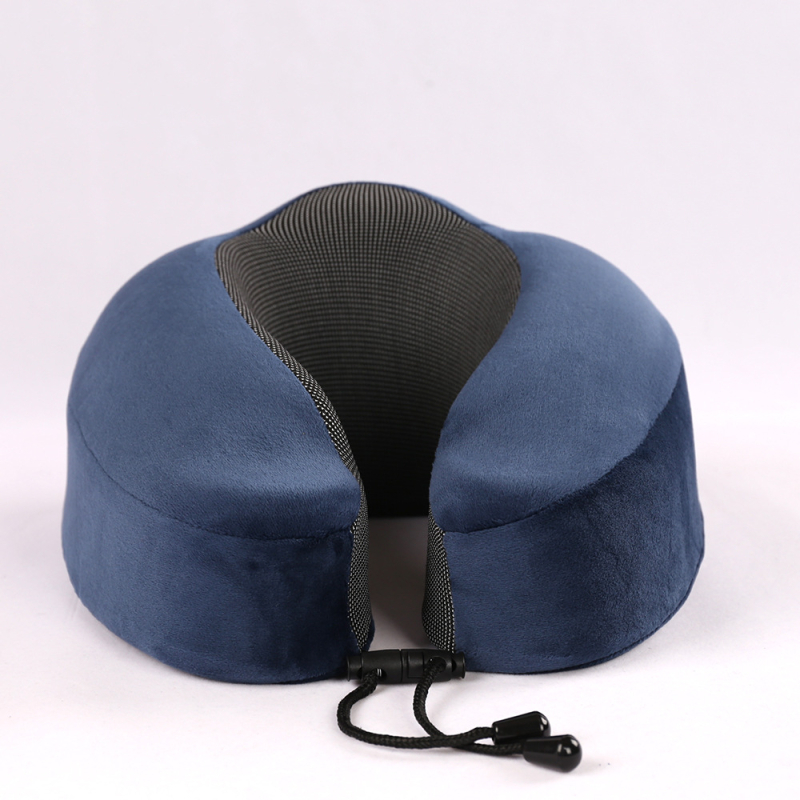 Memory Foam U‑oblikovani putni jastuk za vrat sa Silver Fox Velvet tkaninom, prijenosan za odrasle, pogodan za putovanja i odmor u uredu