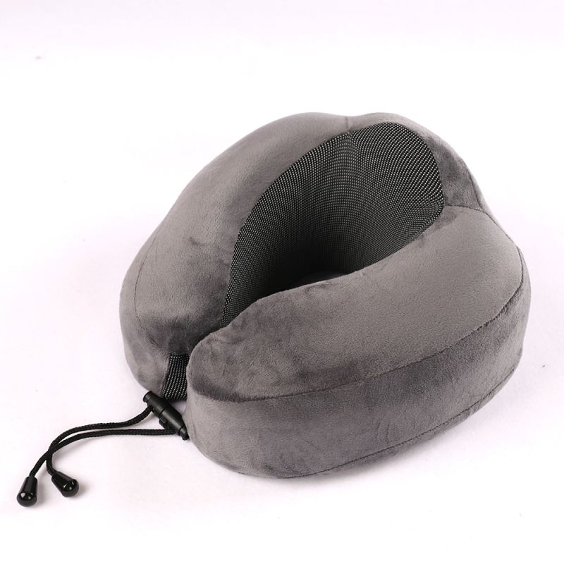 Memory Foam U‑oblikovani putni jastuk za vrat sa Silver Fox Velvet tkaninom, prijenosan za odrasle, pogodan za putovanja i odmor u uredu