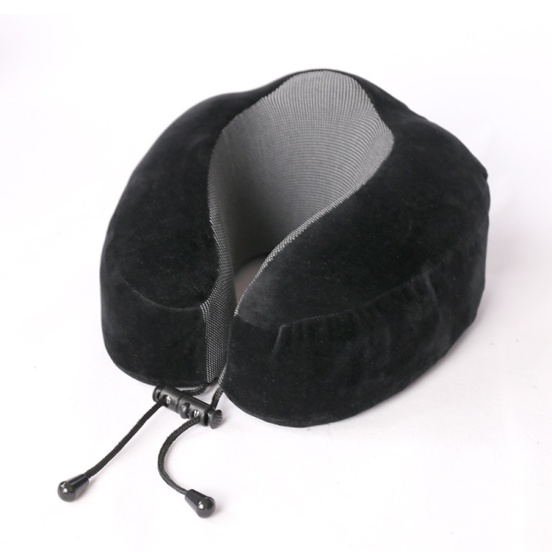 Memory Foam U‑oblikovani putni jastuk za vrat sa Silver Fox Velvet tkaninom, prijenosan za odrasle, pogodan za putovanja i odmor u uredu