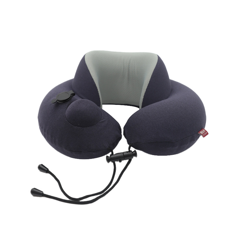 Μαξιλάρι αυχένα σε σχήμα U για ταξίδι με γέμιση PVC, κατιονικό ύφασμα, μοντέρνος μινιμαλιστικός σχεδιασμός, Leisure House