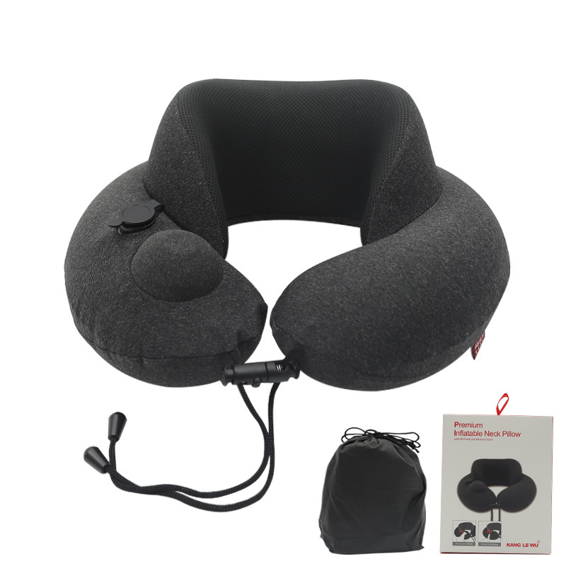 Μαξιλάρι αυχένα σε σχήμα U για ταξίδι με γέμιση PVC, κατιονικό ύφασμα, μοντέρνος μινιμαλιστικός σχεδιασμός, Leisure House