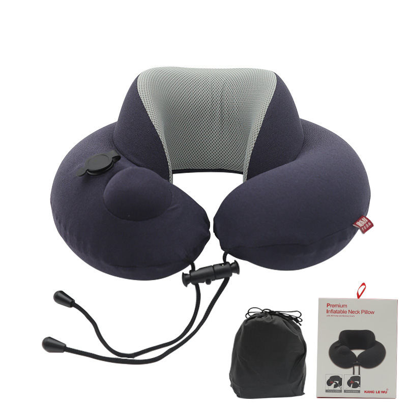 Μαξιλάρι αυχένα σε σχήμα U για ταξίδι με γέμιση PVC, κατιονικό ύφασμα, μοντέρνος μινιμαλιστικός σχεδιασμός, Leisure House