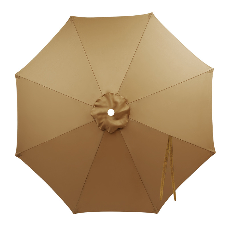 Navlaka za zamjenu za bananu kišobran s središnjim stupom za dvorište — poliester 210T, 6 čeličnih rebara, čelični okvir i drška, UPF > 30, ručno otvaranje