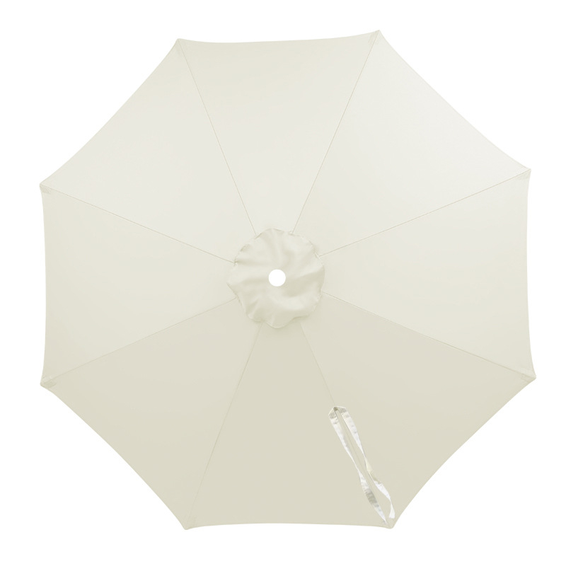 Navlaka za zamjenu za bananu kišobran s središnjim stupom za dvorište — poliester 210T, 6 čeličnih rebara, čelični okvir i drška, UPF > 30, ručno otvaranje