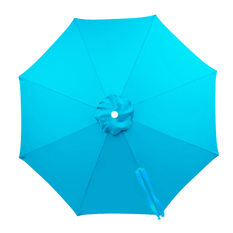 Navlaka za zamjenu za bananu kišobran s središnjim stupom za dvorište — poliester 210T, 6 čeličnih rebara, čelični okvir i drška, UPF > 30, ručno otvaranje