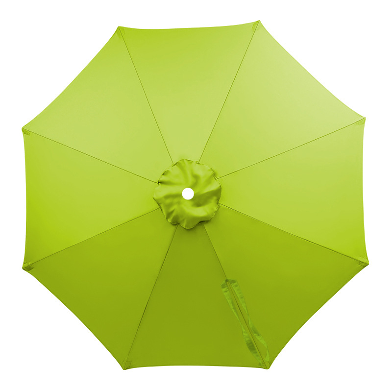 Navlaka za zamjenu za bananu kišobran s središnjim stupom za dvorište — poliester 210T, 6 čeličnih rebara, čelični okvir i drška, UPF > 30, ručno otvaranje