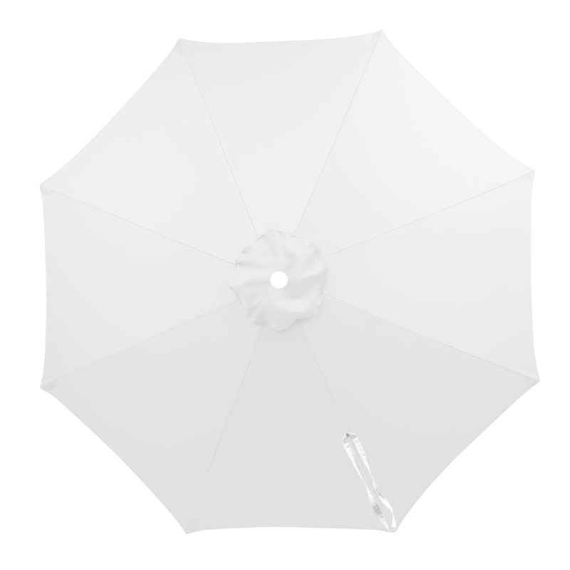 Navlaka za zamjenu za bananu kišobran s središnjim stupom za dvorište — poliester 210T, 6 čeličnih rebara, čelični okvir i drška, UPF > 30, ručno otvaranje